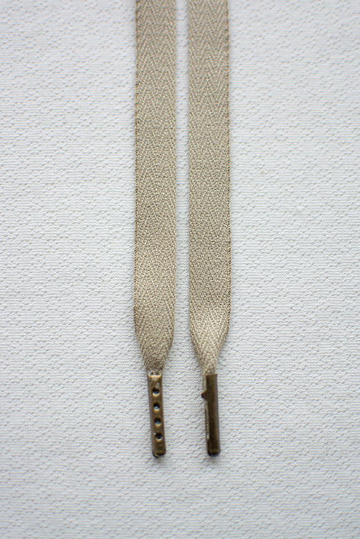 Schoenveters - Sandstorm – platte veters beige