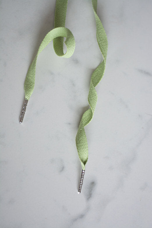 Schoenveters - uni pastel groen