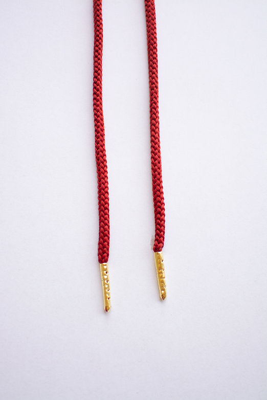 Schoenveters rond koord bordeaux