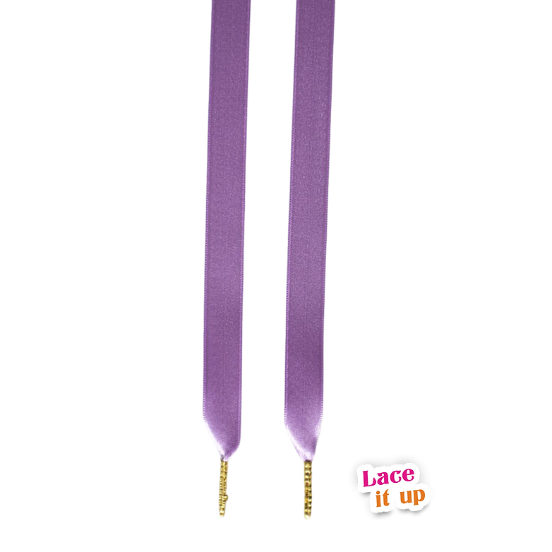 Lavender Luxe – platte satijnen veters lila paars