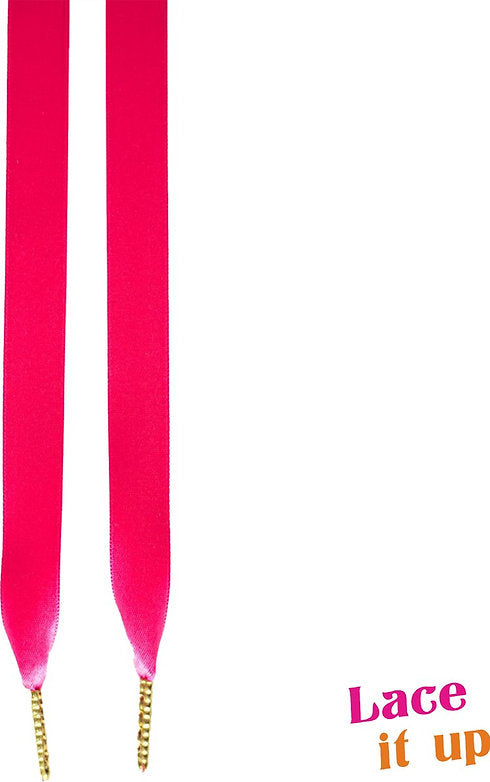 Flamingo Pop – satijnen sneaker-veters in fuchsia roze