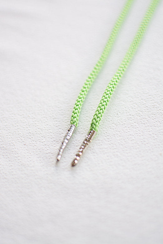 Schoenveters rond - koord licht groen