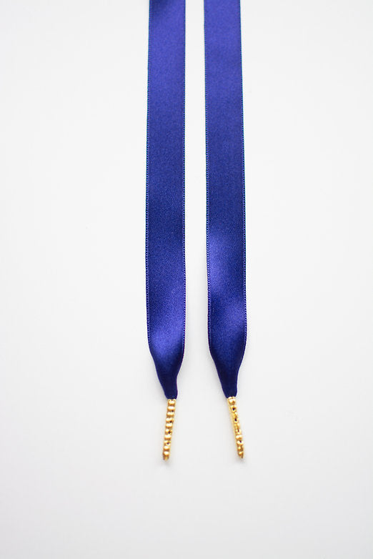 Royal Gold – Satijnen schoenveters koningsblauw