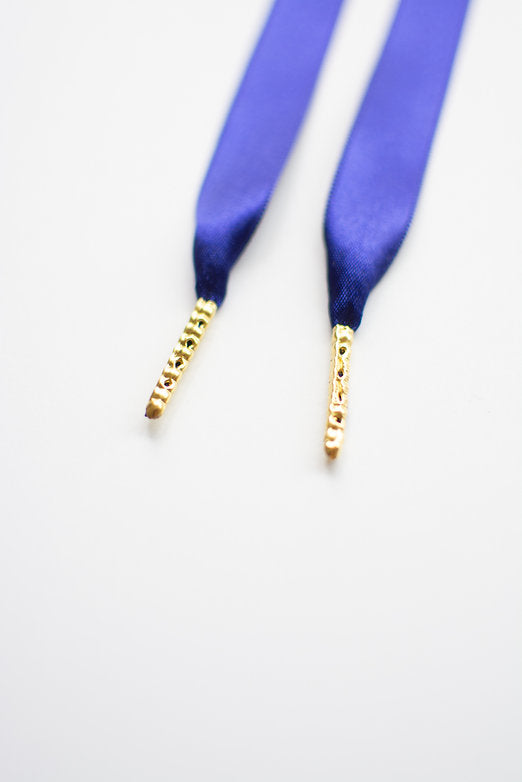 Royal Gold – Satijnen schoenveters koningsblauw