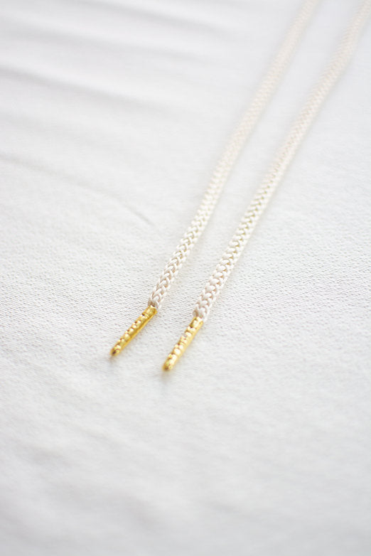 Schoenveters rond - koord ecru gebroken wit