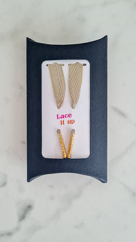 Gold Rush – metallic sneaker-veters in goud