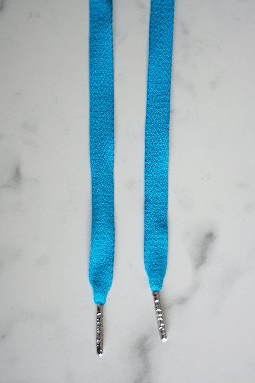 Schoenveters - uni helder blauw