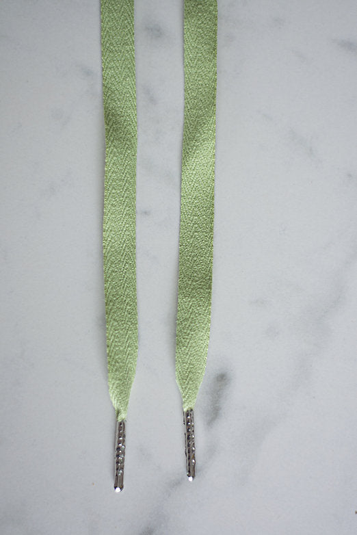 Schoenveters - uni pastel groen