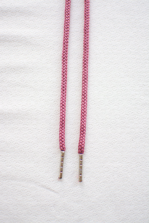 Schoenveters rond - koord oud roze