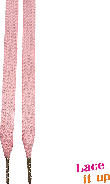 Dusty Rose – platte sneaker-veters in oudroze