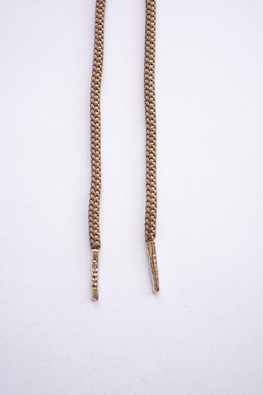 Schoenveters rond koord taupe