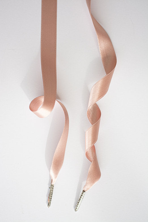 Dusty Rose Luxe – Satijnen veters oudroze