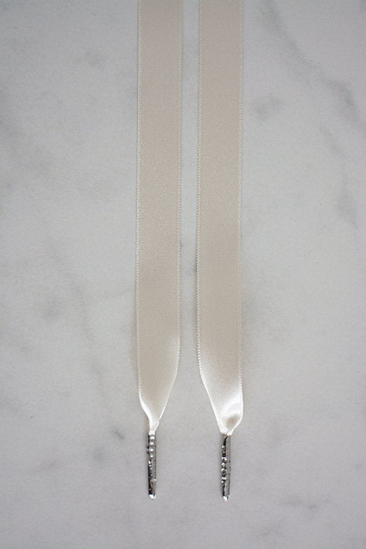 Cloud Pearl - Luxe satijnen veters ivoor wit