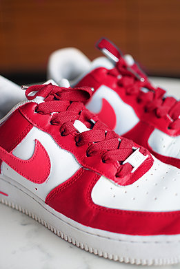 Basic red - 100% katoenen schoenveters uni plat keper