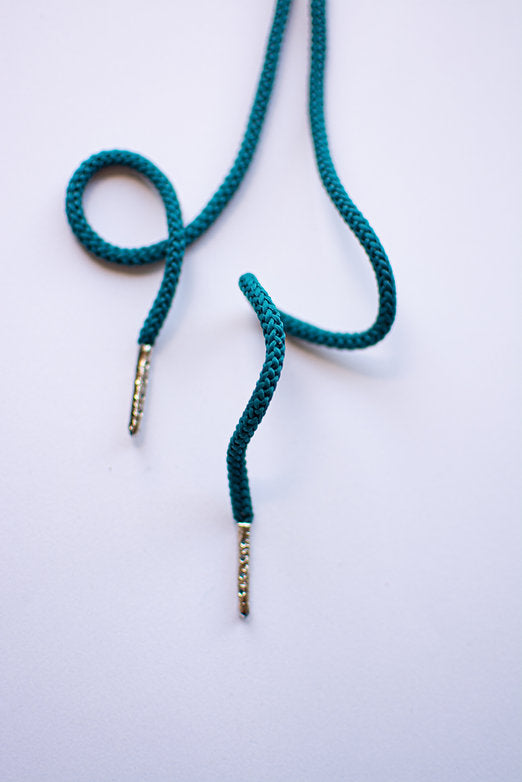 Schoenveters rond - petroleum blauw