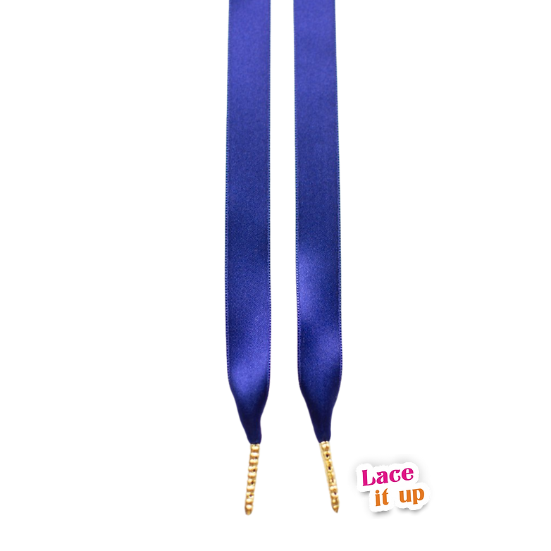 Royal Gold – Satijnen schoenveters koningsblauw