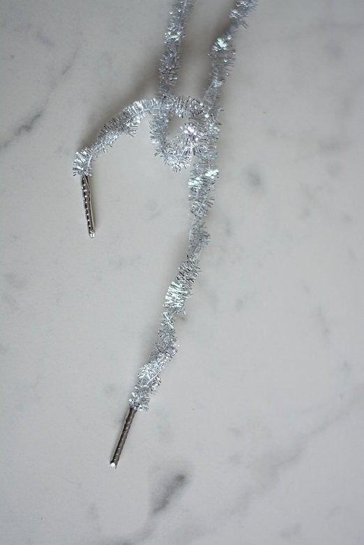 Schoenveters zilver - slinger