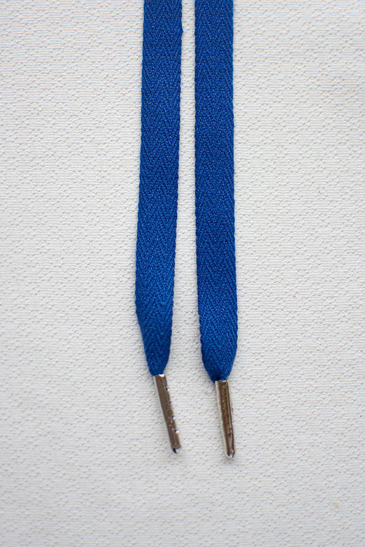 Schoenveters - uni konings blauw plat