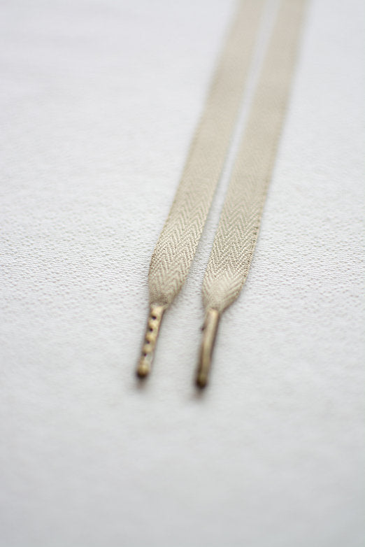 Schoenveters - Sandstorm – platte veters beige