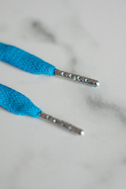 Schoenveters - uni helder blauw