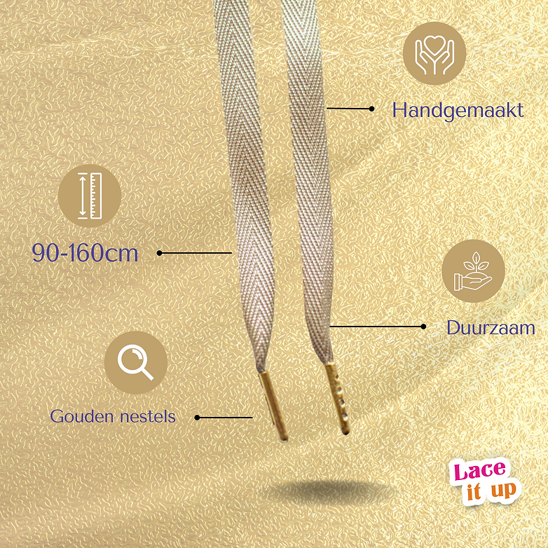 Gold Rush – metallic sneaker-veters in goud