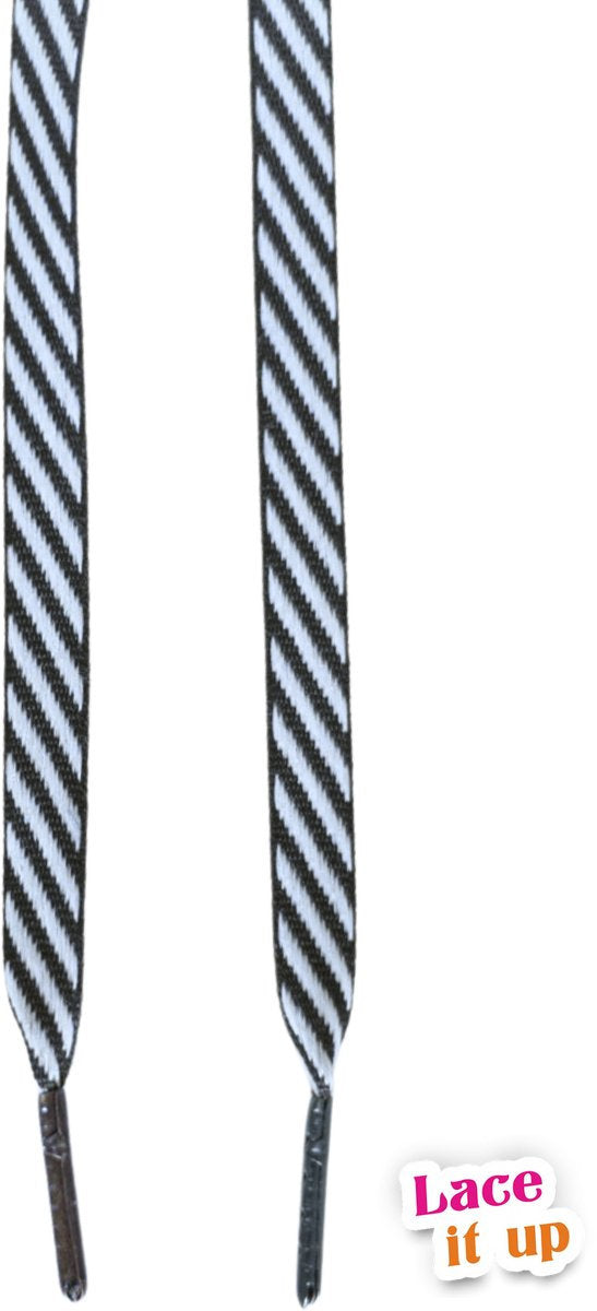 Zebra Shadow - zwart-wit gestreepte veters