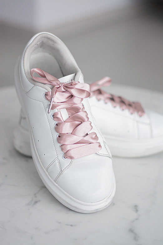 Dusty Rose Luxe – Satijnen veters oudroze