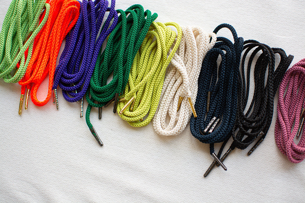 Schoenveters rond - koord licht groen