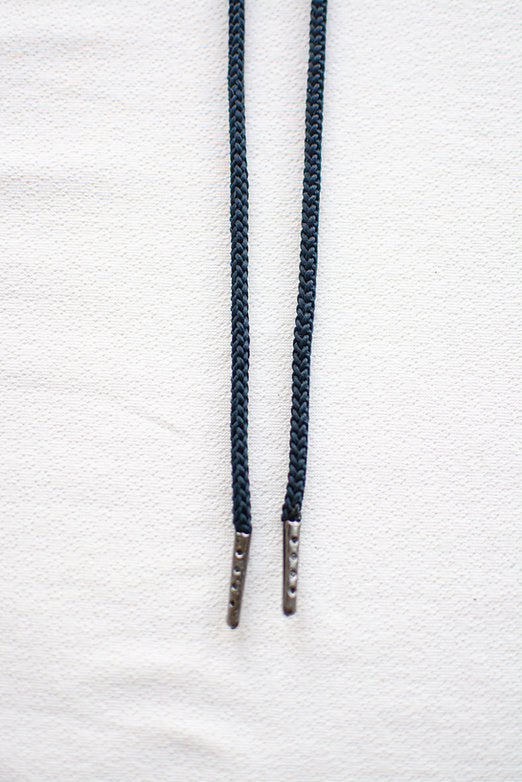 Schoenveters rond - koord donker blauw
