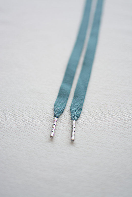 Schoenveters - uni zee groen