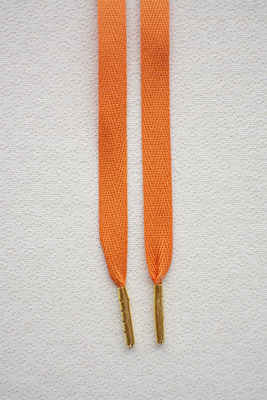 Schoenveters - uni zacht oranje plat