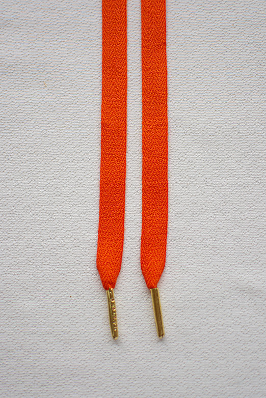 Schoenveters - uni fel oranje plat