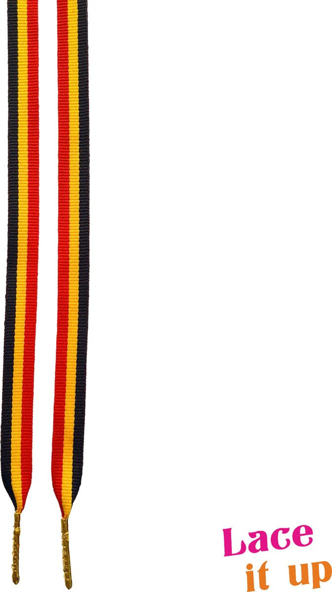 Belgian Bold – sneaker-veters in zwart-geel-rood