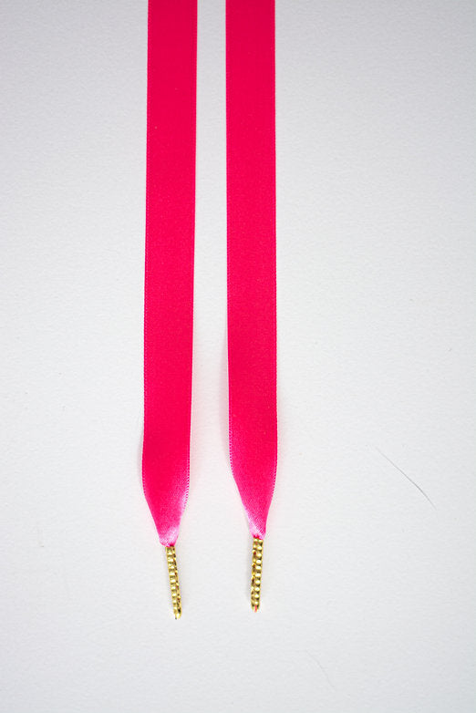 Flamingo Pop – satijnen sneaker-veters in fuchsia roze
