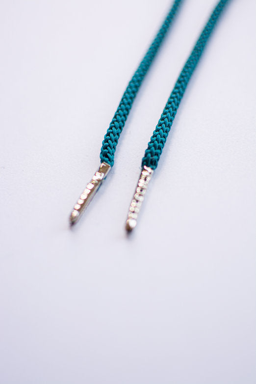 Schoenveters rond - petroleum blauw