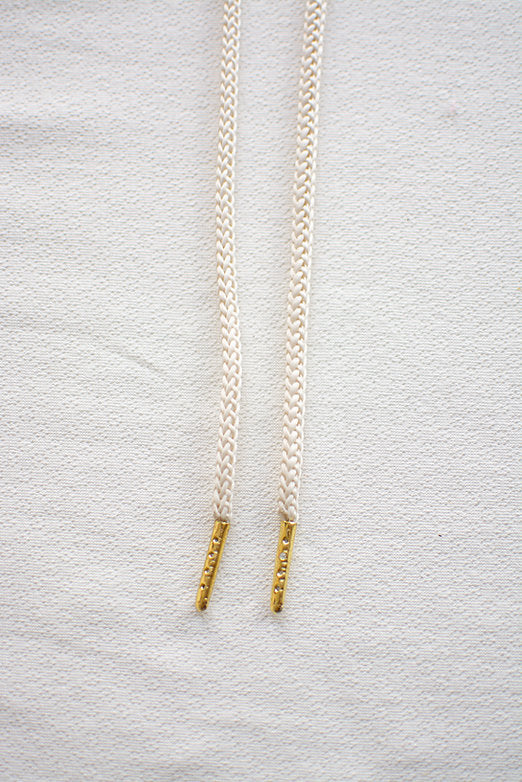 Schoenveters rond - koord ecru gebroken wit