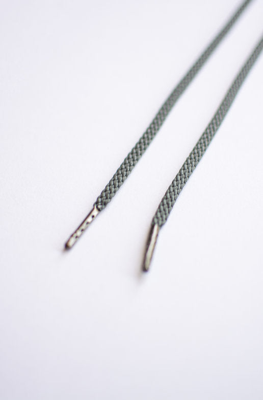 Schoenveters rond koord grijs