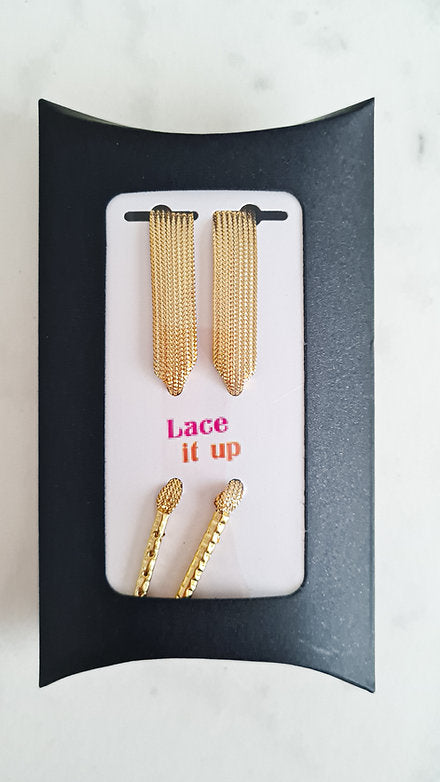 Golden Hour Luxe – platte veters in glanzend goud