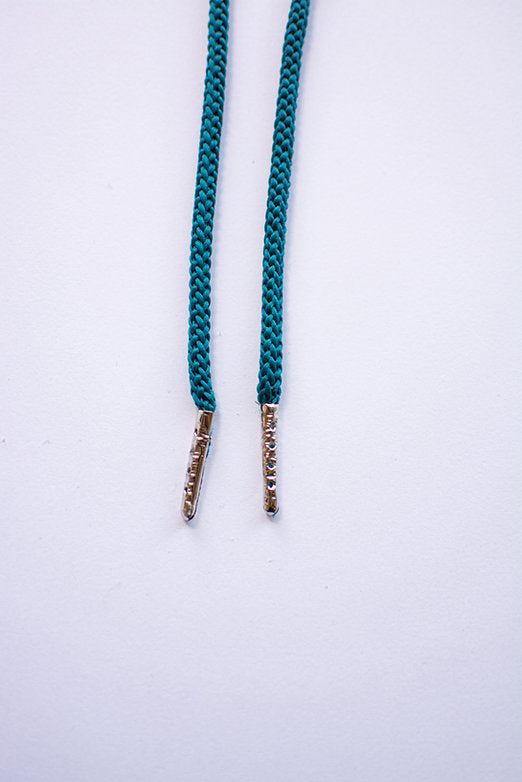 Schoenveters rond - petroleum blauw