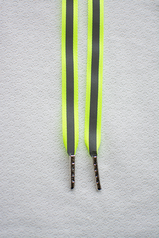 Schoenveters plat safety veiligheid - fluorescerend en reflecterend