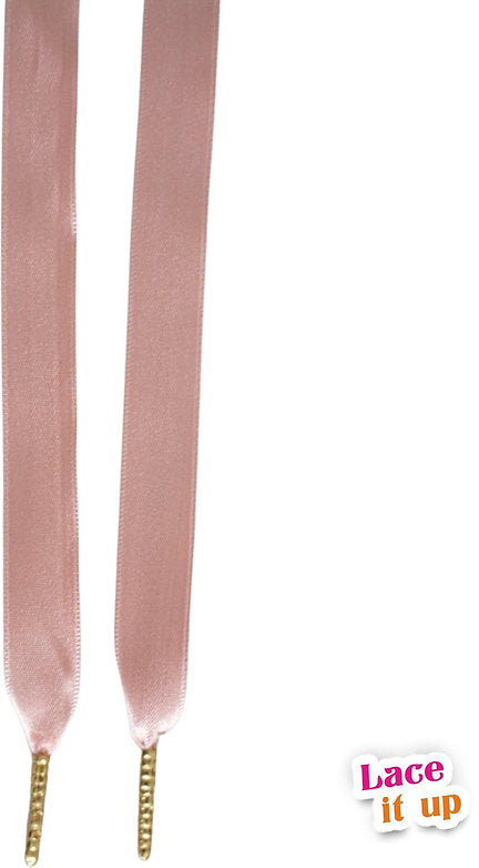 Blush Silk – satijnen sneaker-veters in zalmroze