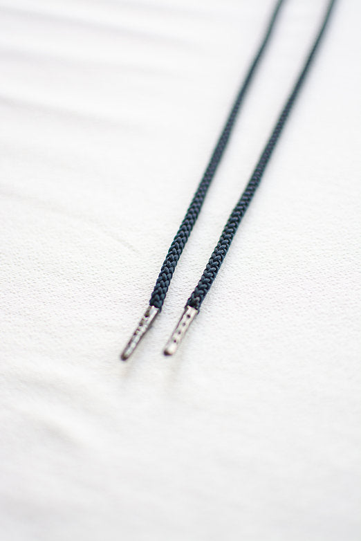 Schoenveters rond - koord donker blauw