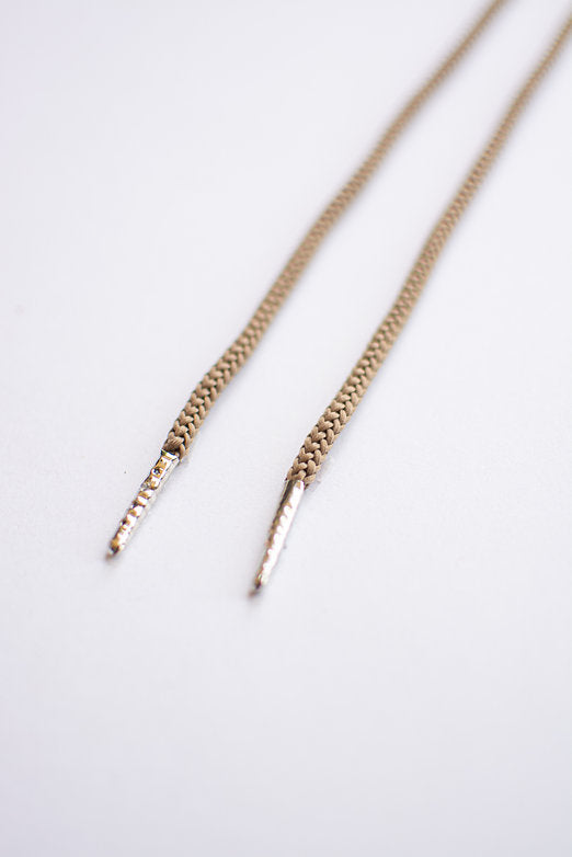 Schoenveters rond koord taupe