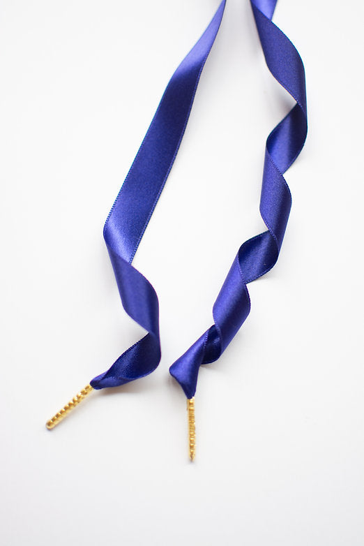 Royal Gold – Satijnen schoenveters koningsblauw
