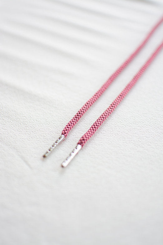 Schoenveters rond - koord oud roze