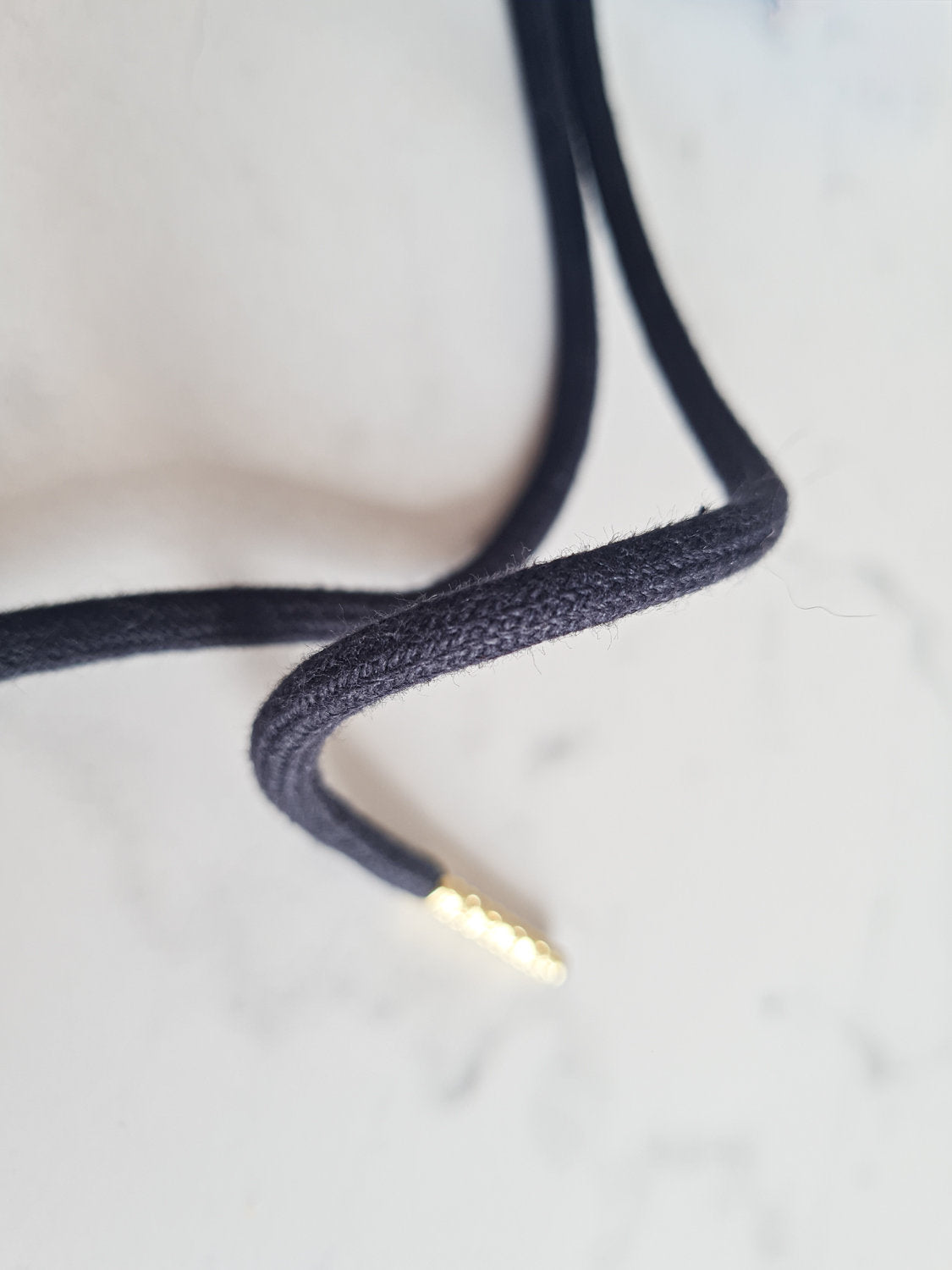 Schoenveters uni rond zwart