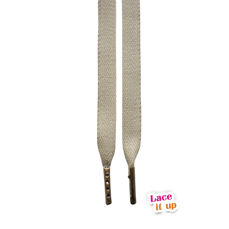Schoenveters - Sandstorm – platte veters beige