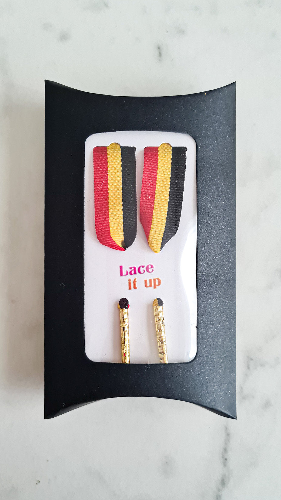 Belgian Bold – sneaker-veters in zwart-geel-rood