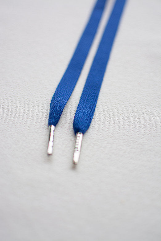 Schoenveters - uni konings blauw plat