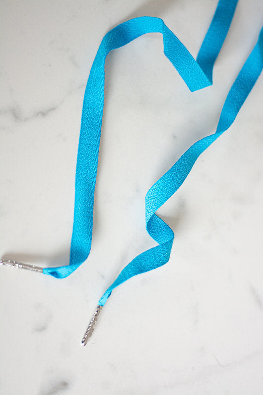 Schoenveters - uni helder blauw